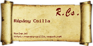 Répásy Csilla névjegykártya